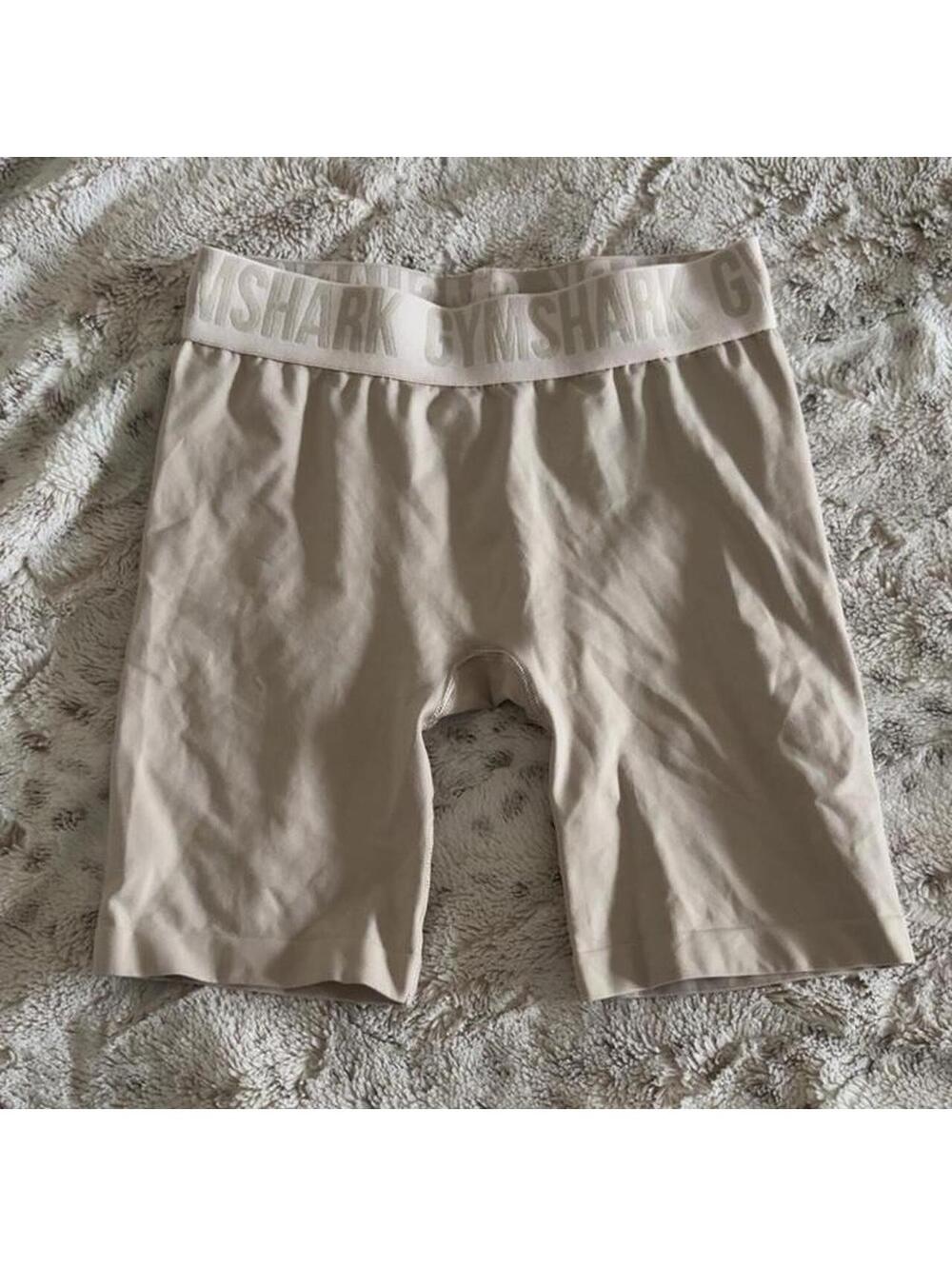 gymshark cream & tan shorts
